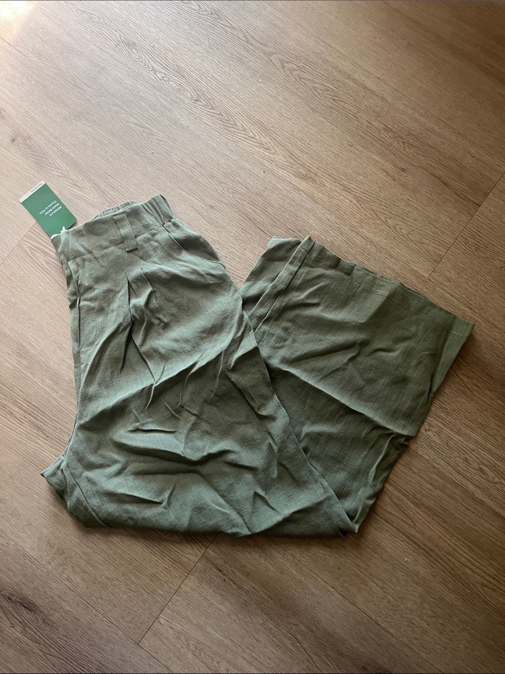 HALARA Olive Green High Waisted Wide Leg Palazzo Pant